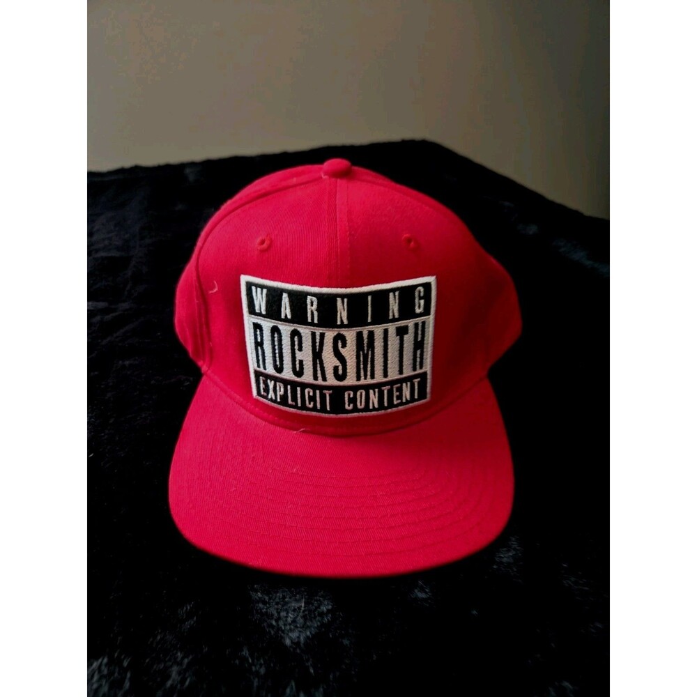 RockSmith “ Explicit Content” Snapback Mens  Or Womens RED embroidered NWOT